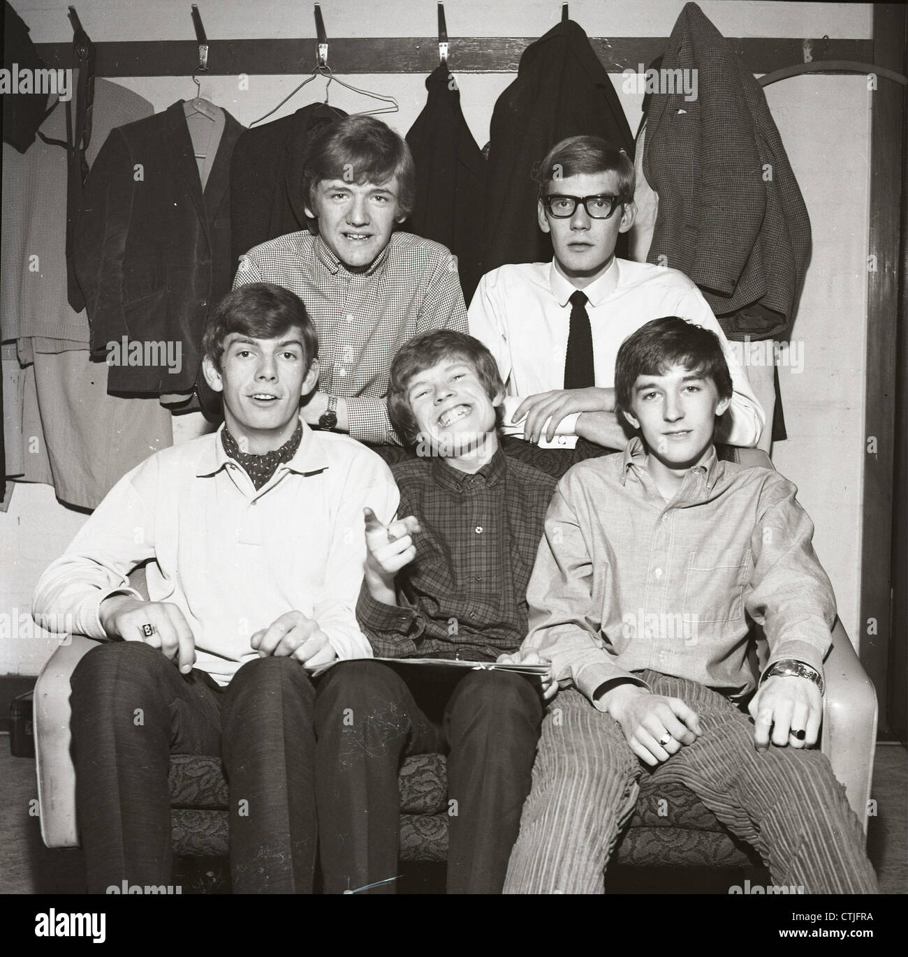 008493 - Herman's Hermits backstage at Ready Steady Go in 1964 Stock Photo