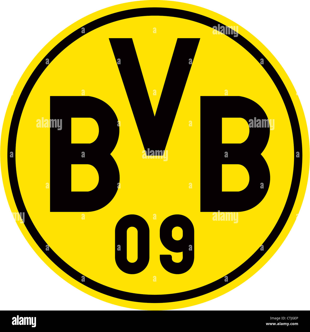 Logo of German football team Borussia Dortmund BVB. Stock Photo