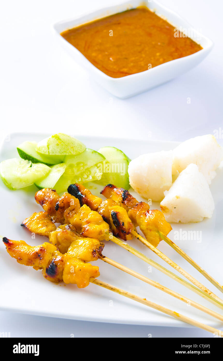 famous food, malaysian satay Stock Photo Alamy