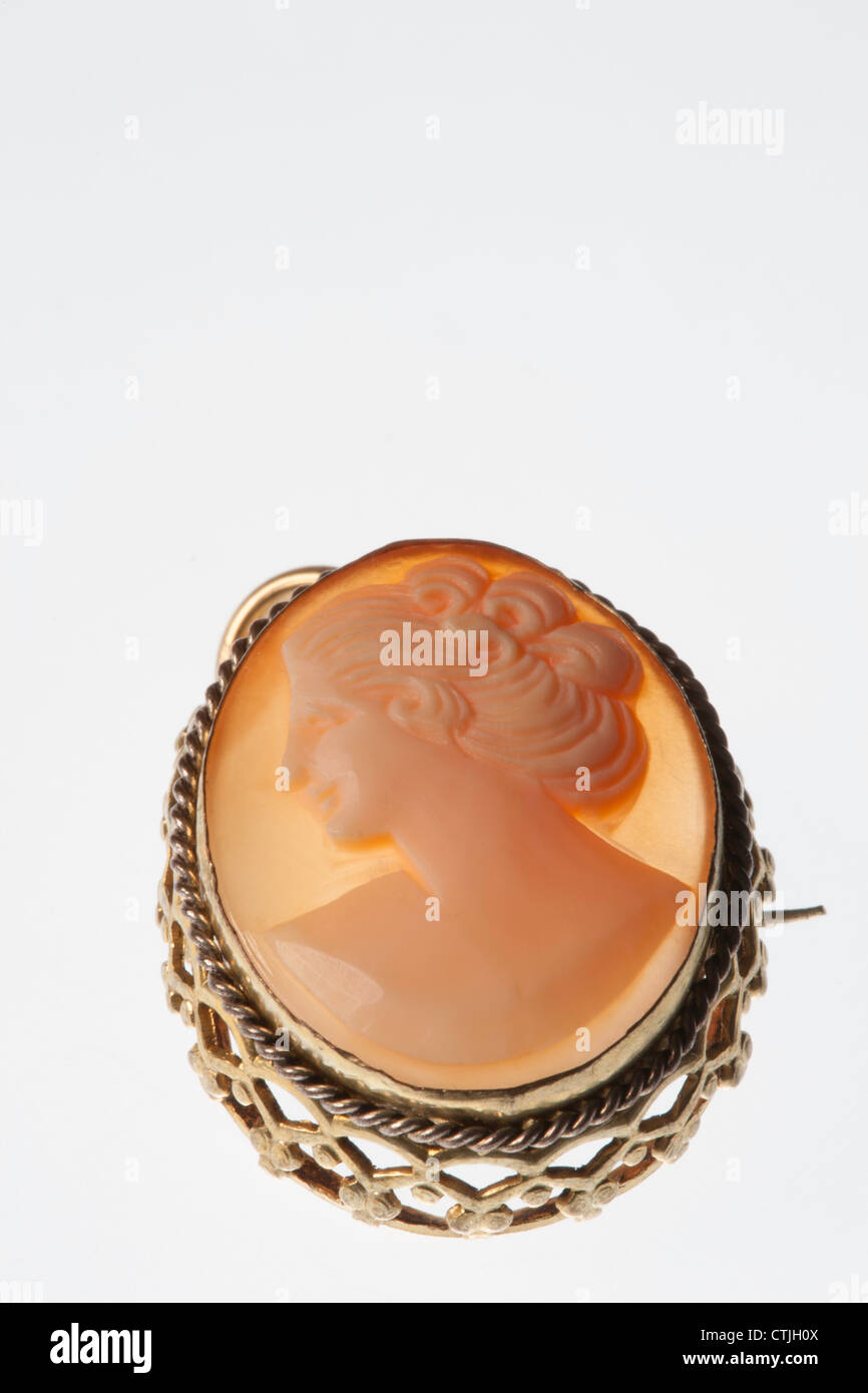 Vintage Italian Cameo Brooch Stock Photo - Alamy
