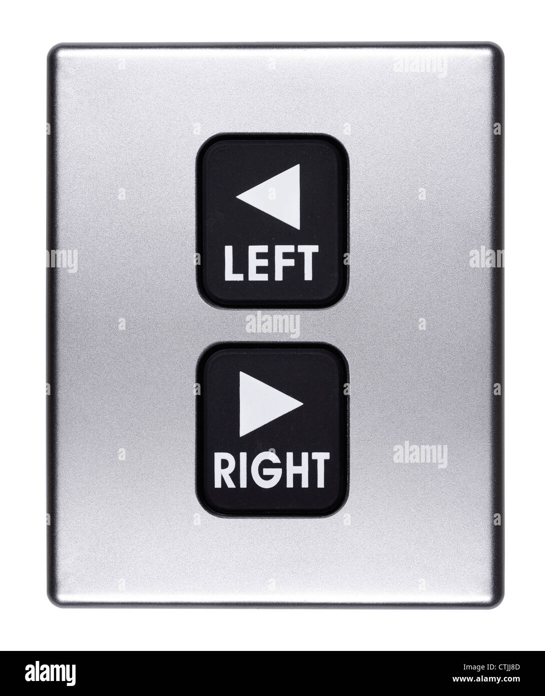 Left and Right buttons Stock Photo