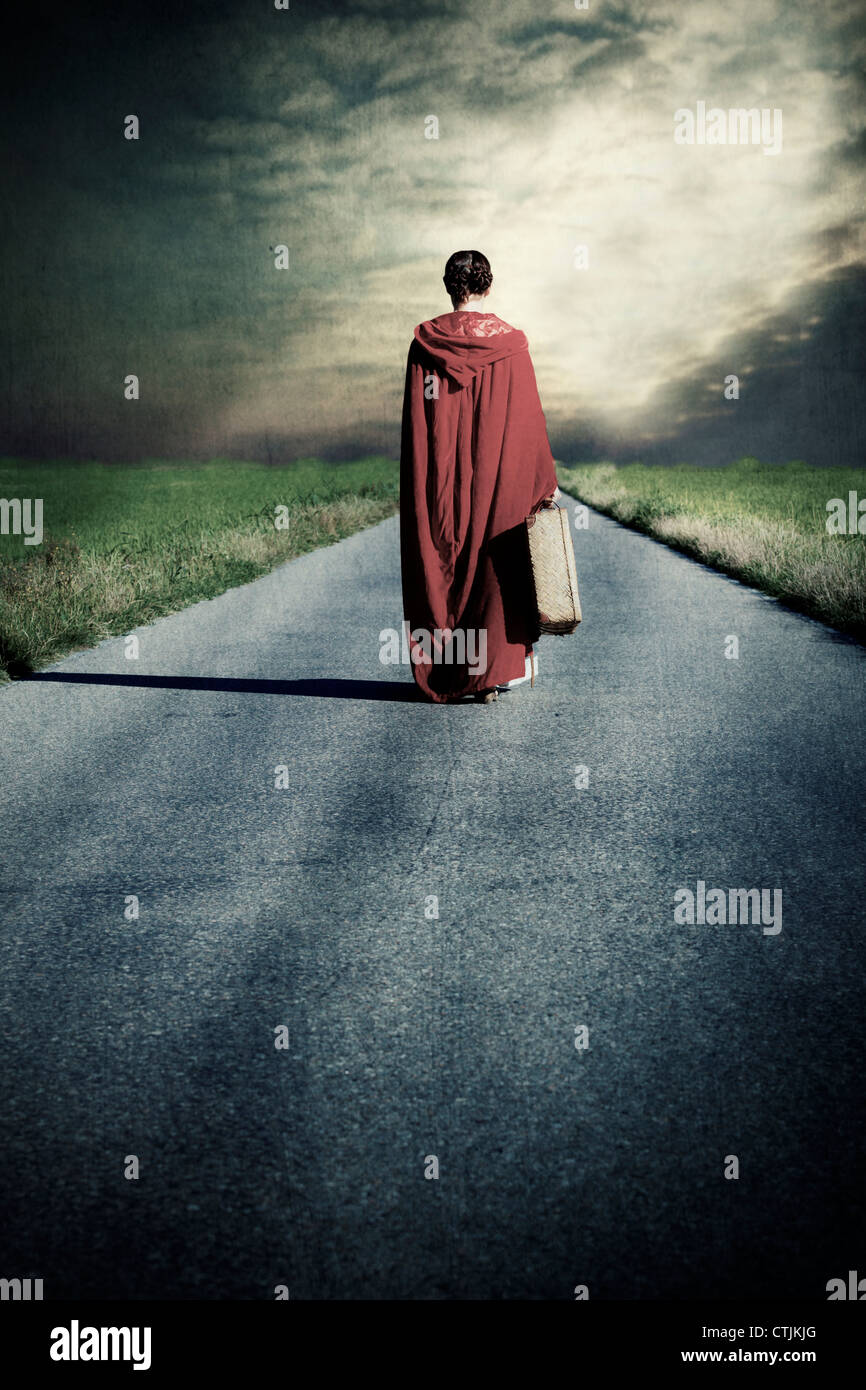 Woman cloak hood hi-res stock photography and images - Alamy