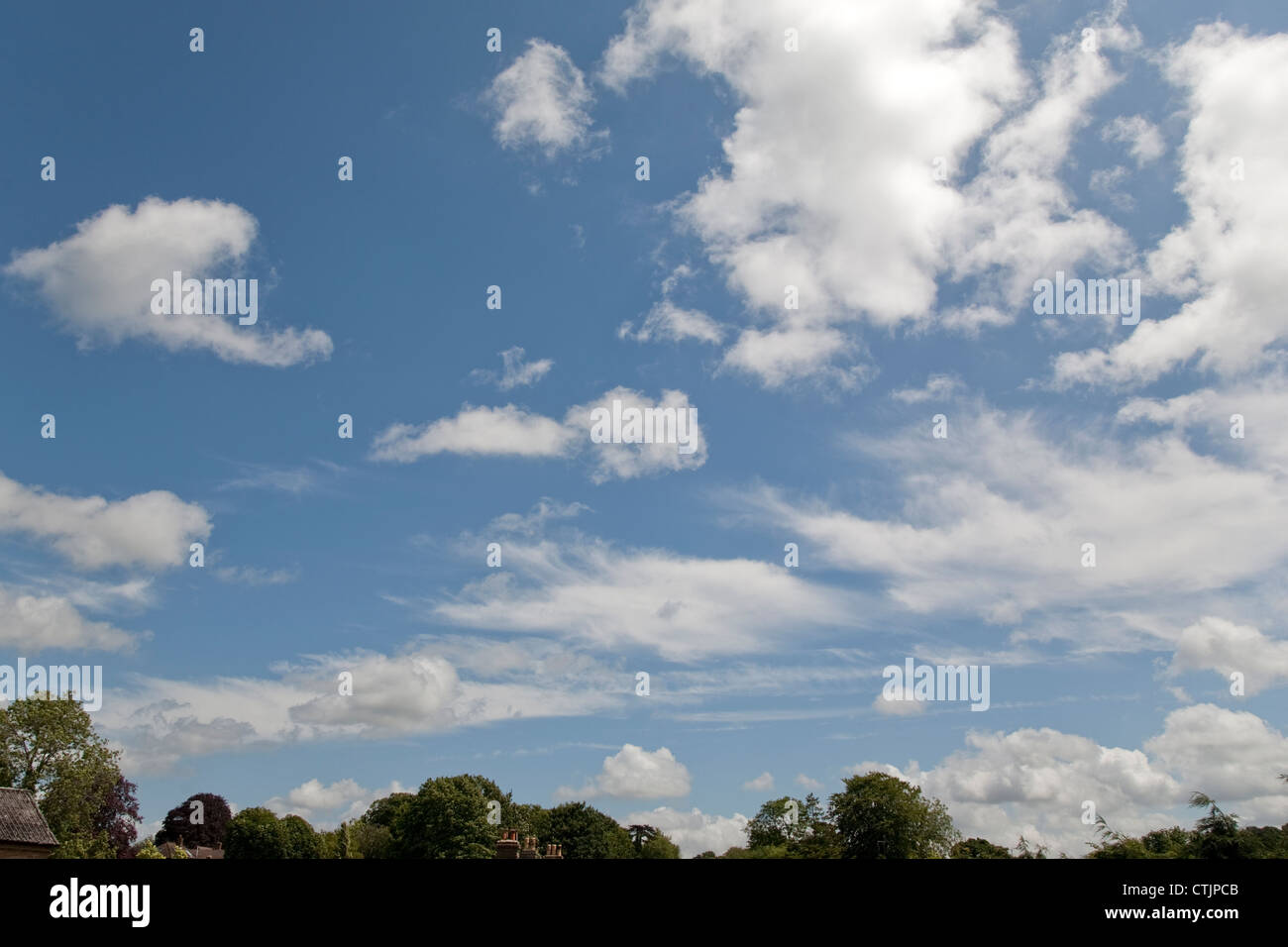 Blue Sky Background from Rural Scene Stock Photo - Alamy