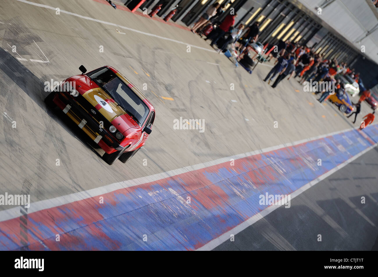 Christopher Ballard s Ford Capri In The Pit Lane After The Fujifilm 