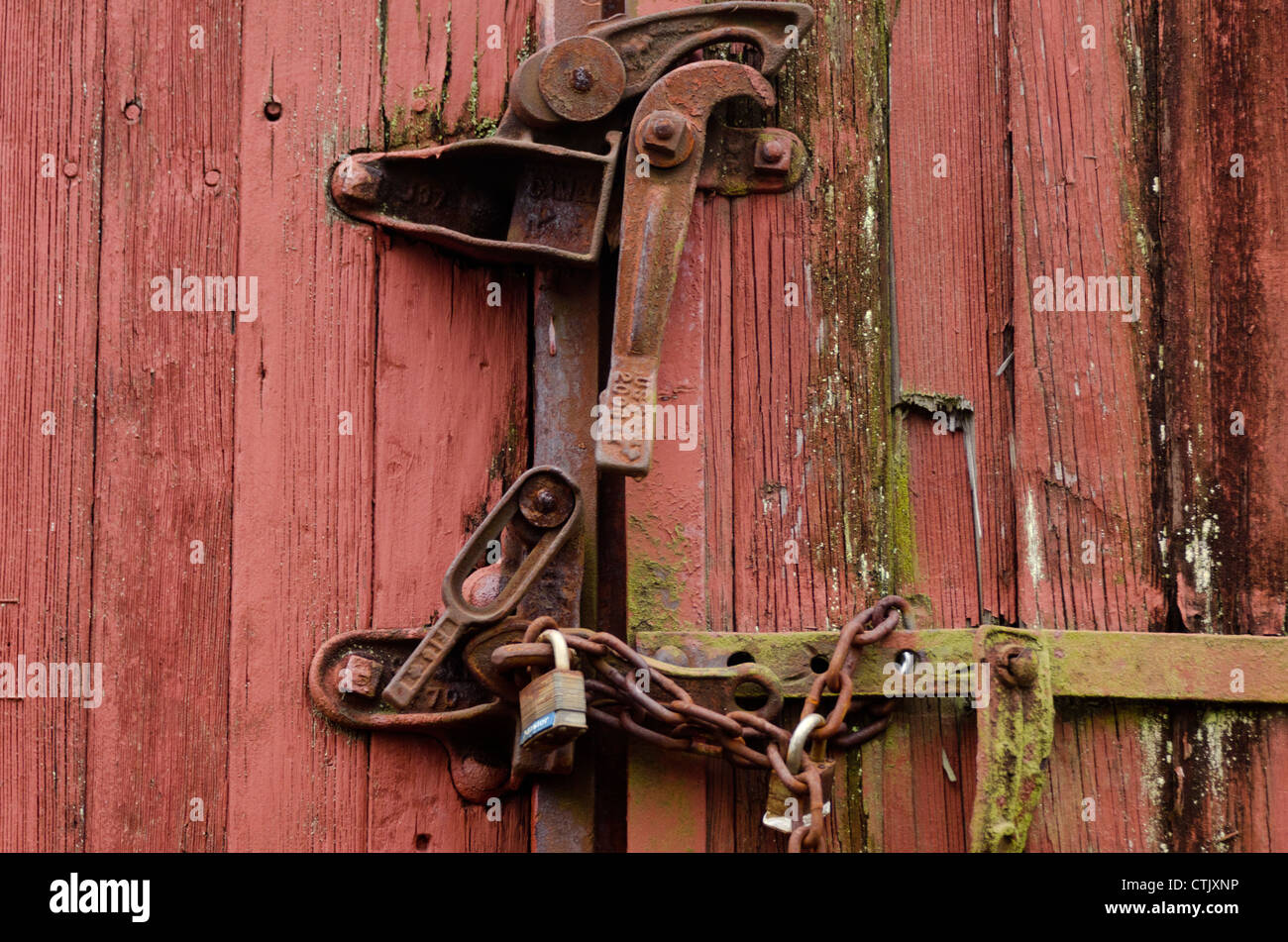 Latch And Lock On Railroad Train Car Stock Photo 49588610