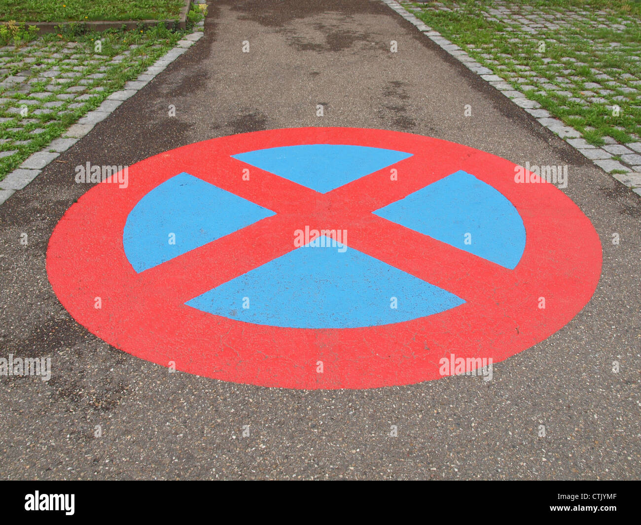 A road sign for a no parking area Stock Photo Alamy