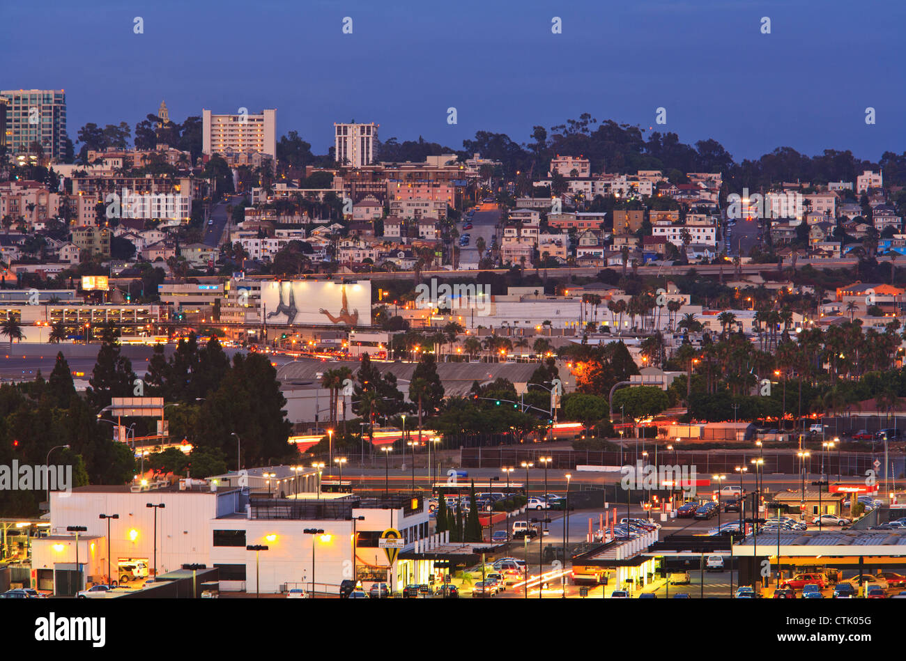 Sunrise san diego skyline view hi-res stock photography and images - Alamy