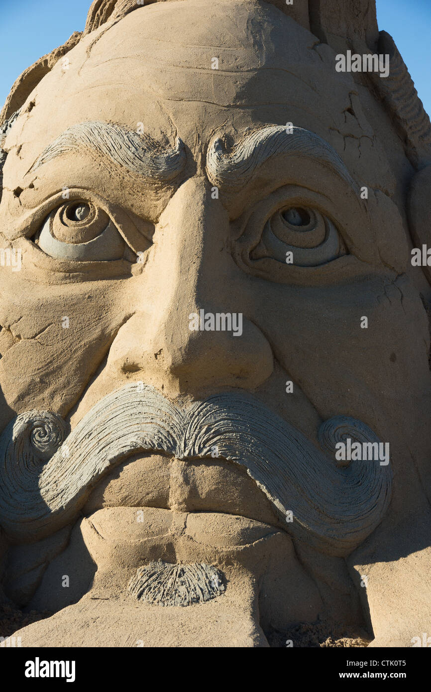 The anual Copenhagen Sandsculpturefestival Stock Photo