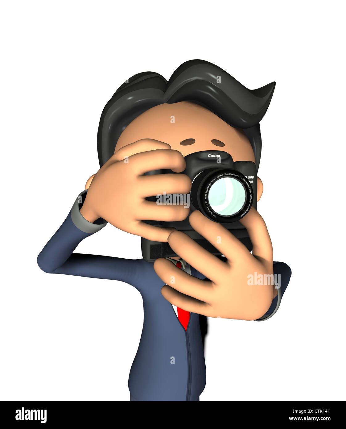 cartoon figure photographer with camera Stock Photo Alamy