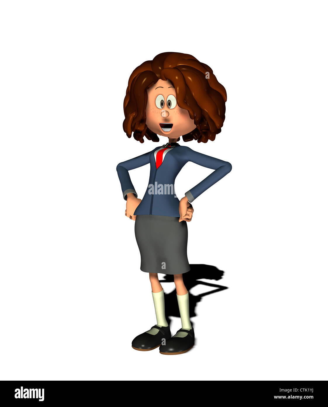 Cartoon figure business woman Stock Photo