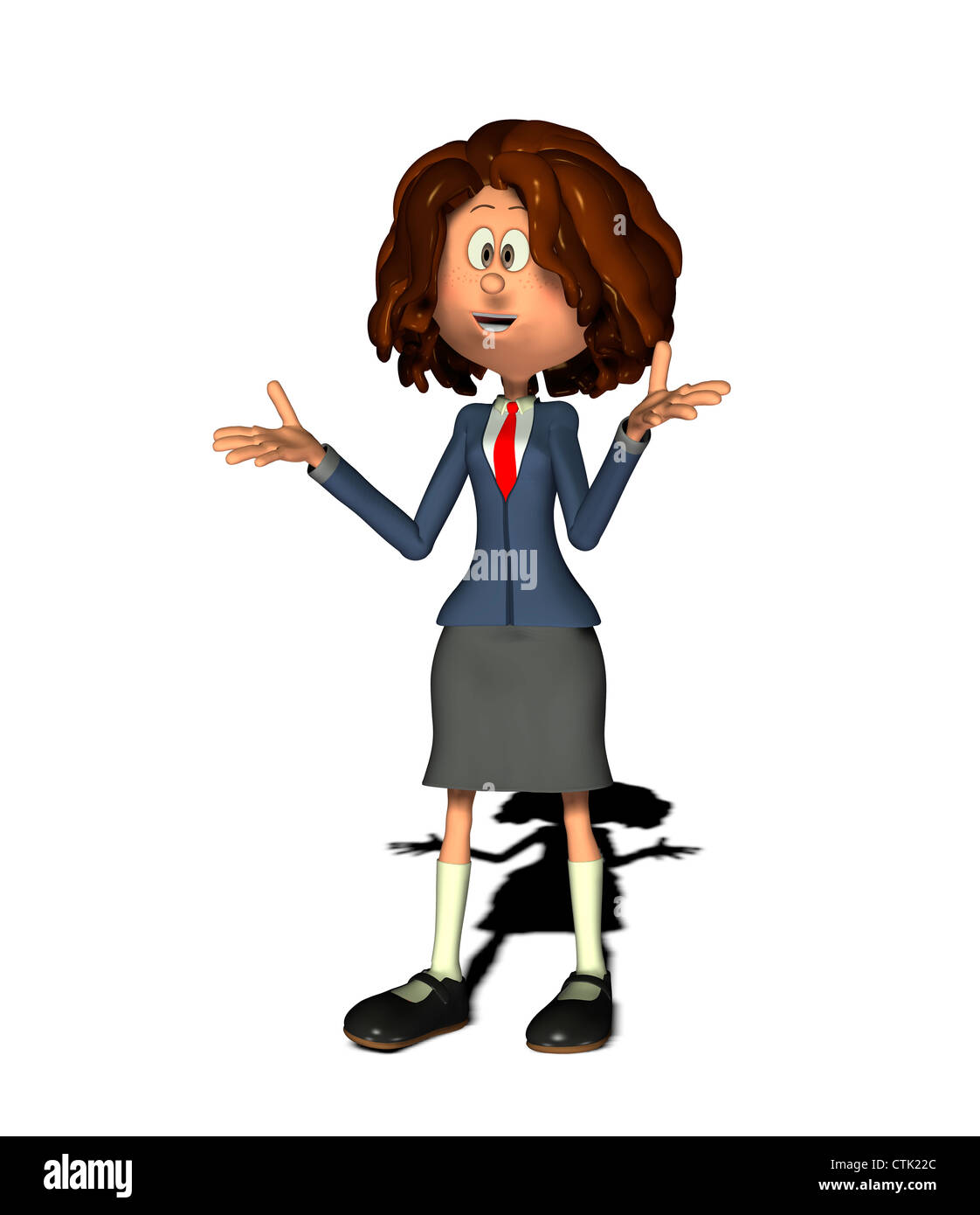 Cartoon figure business woman Stock Photo