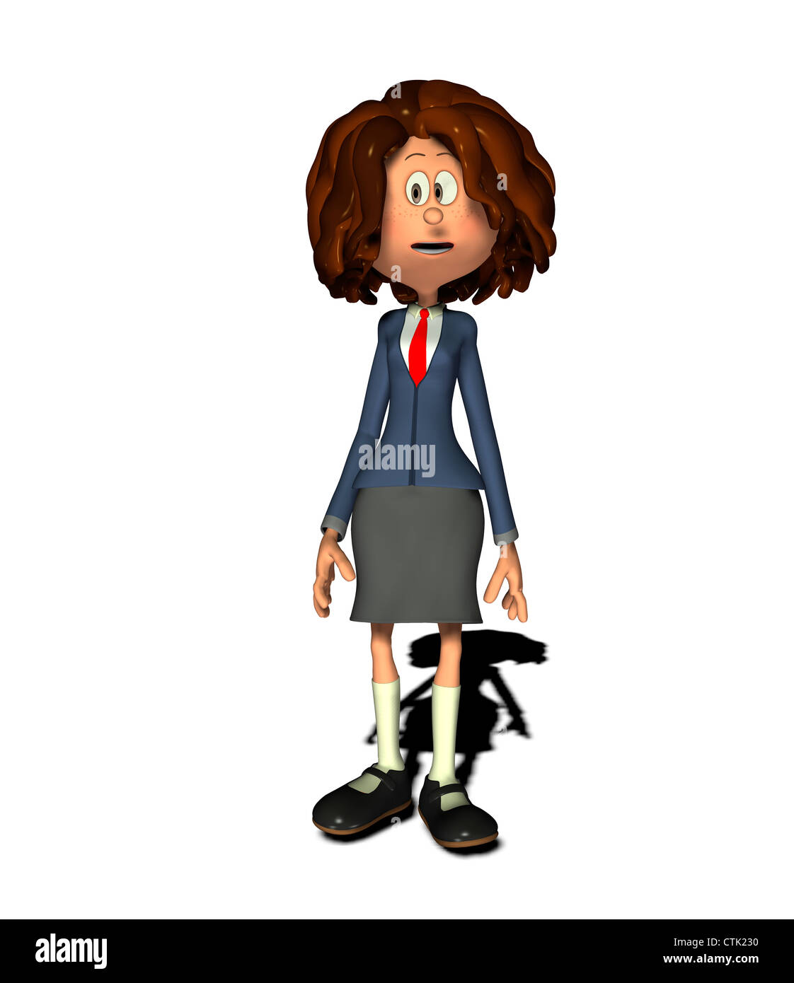 Cartoon figure business woman Stock Photo