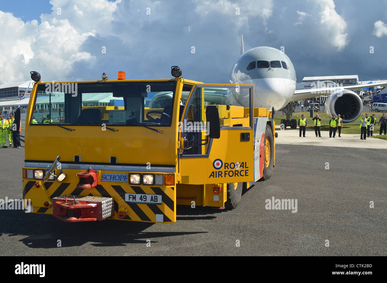 Schopf 55t Aircraft Tug with Boeing 787 Dreamliner in Qatar Airways