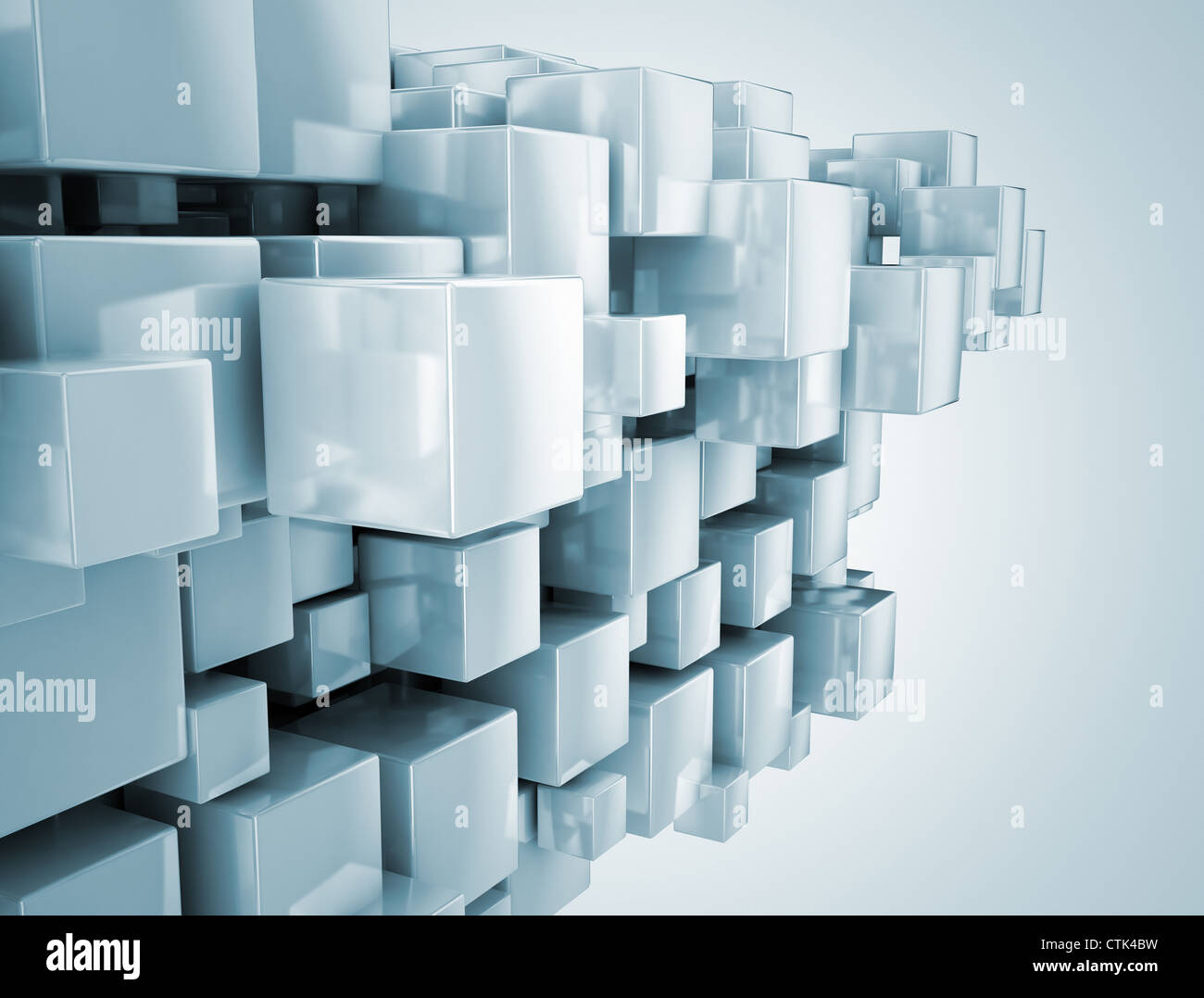Abstract construction illustration - 3d cubes Stock Photo - Alamy