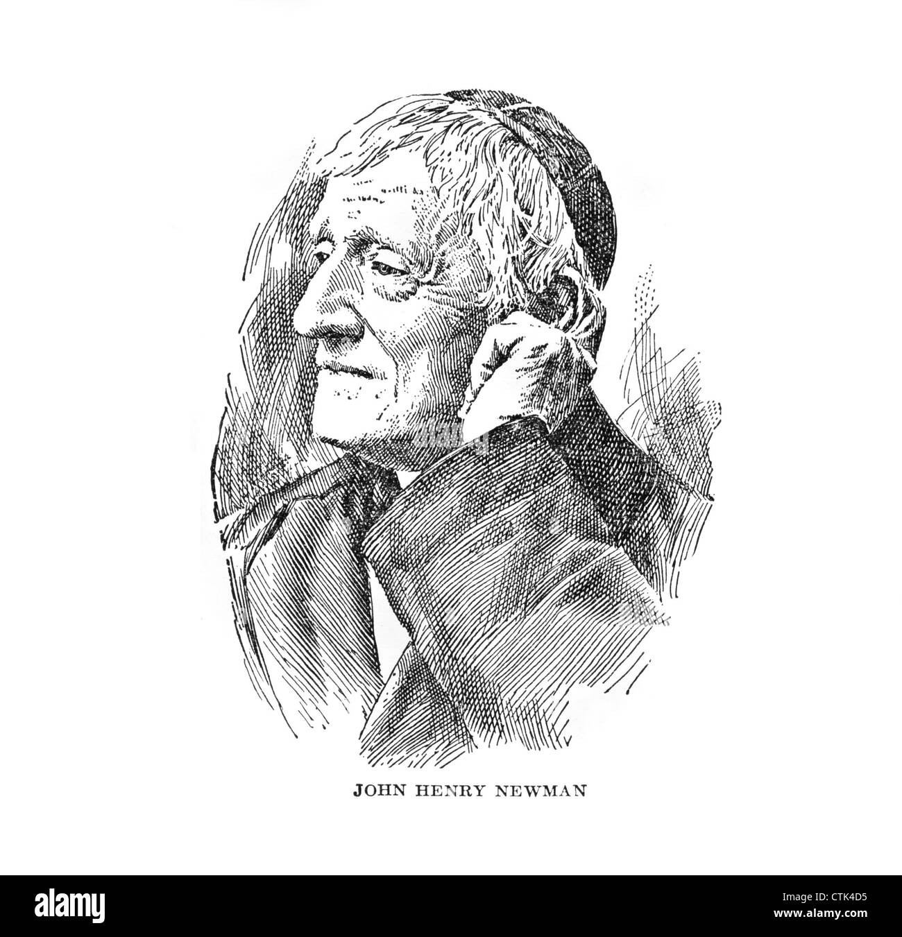 John Henry Newman, D.D., C.O., (21 February 1801 – 11 August 1890), also referred to as Cardinal Newman. Stock Photo