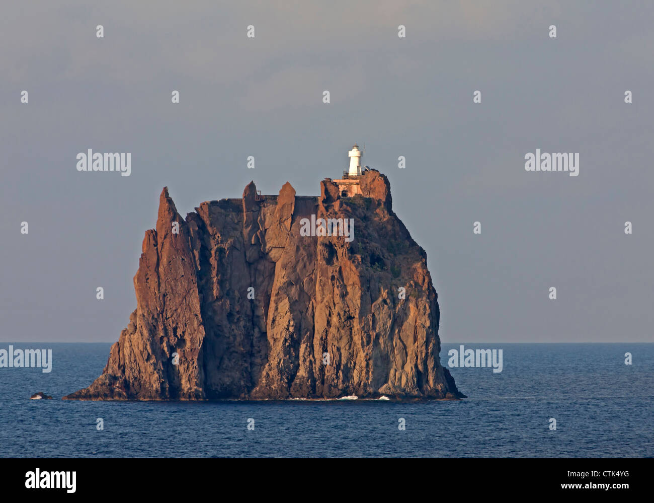 Island Strombolicchio at Stromboli, Aeolian Islands, Italy Stock Photo