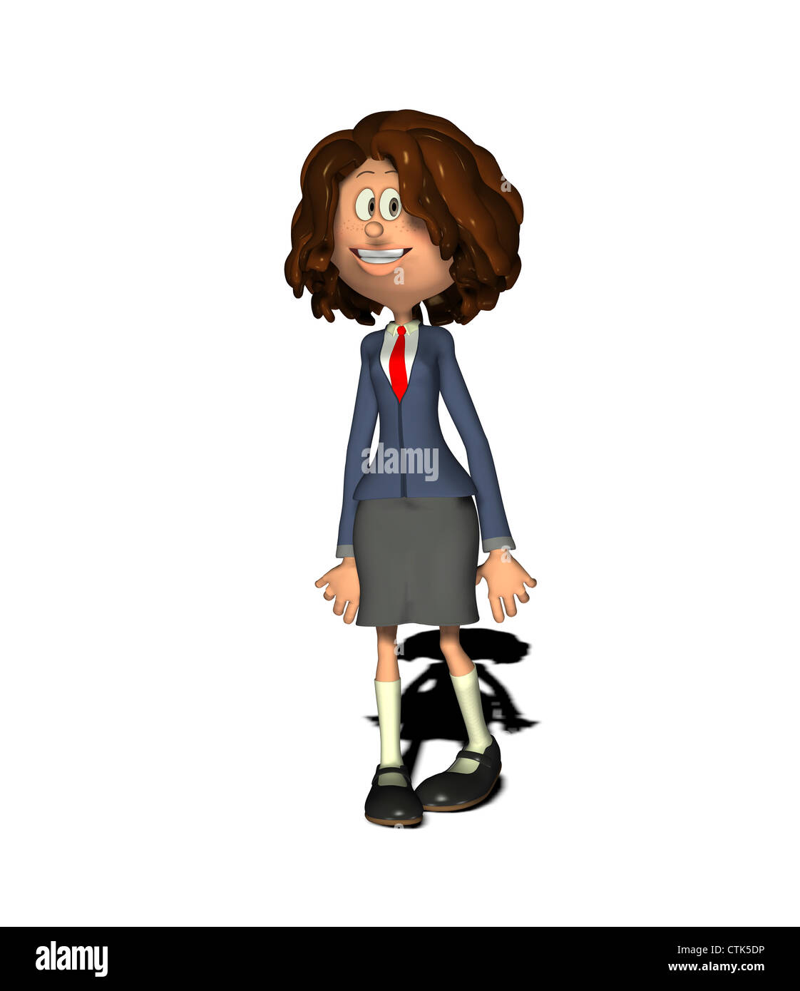 Cartoon figure business woman Stock Photo