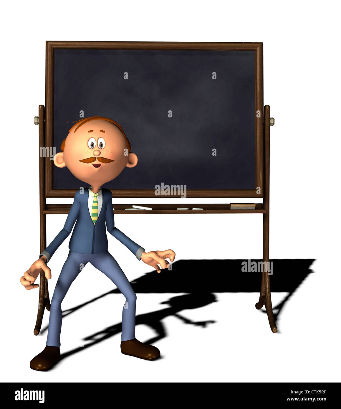 Cartoonfigur Lehrer Mit Tafel Cartoon Figure Teacher With Board Stock Photo Alamy