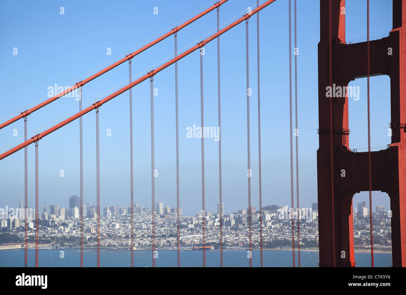San Francisco and the Golden Gate Bridge Stock Photo