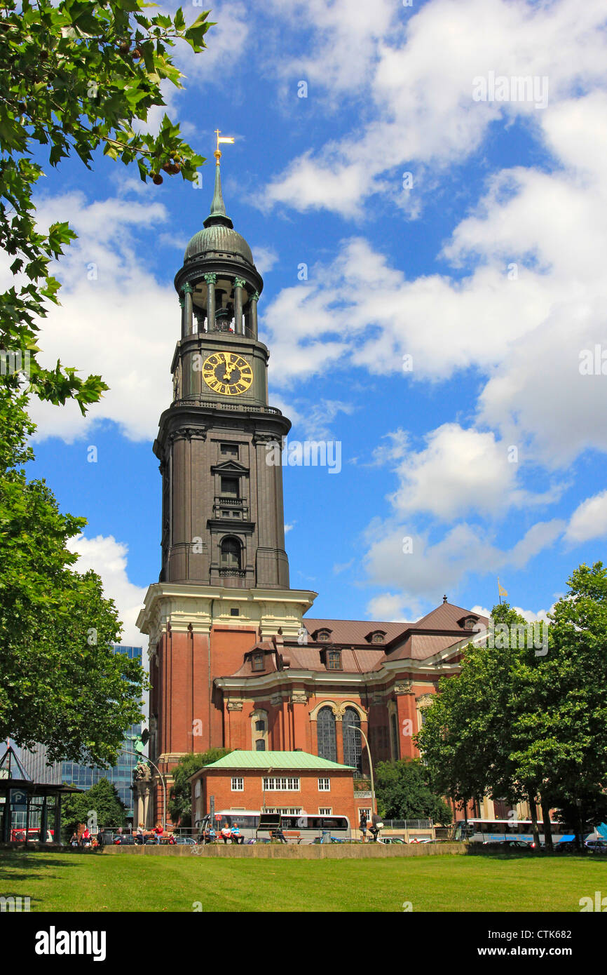 Germany, Hanseatic City Hamburg, St. Michael's Church, Michl Stock ...