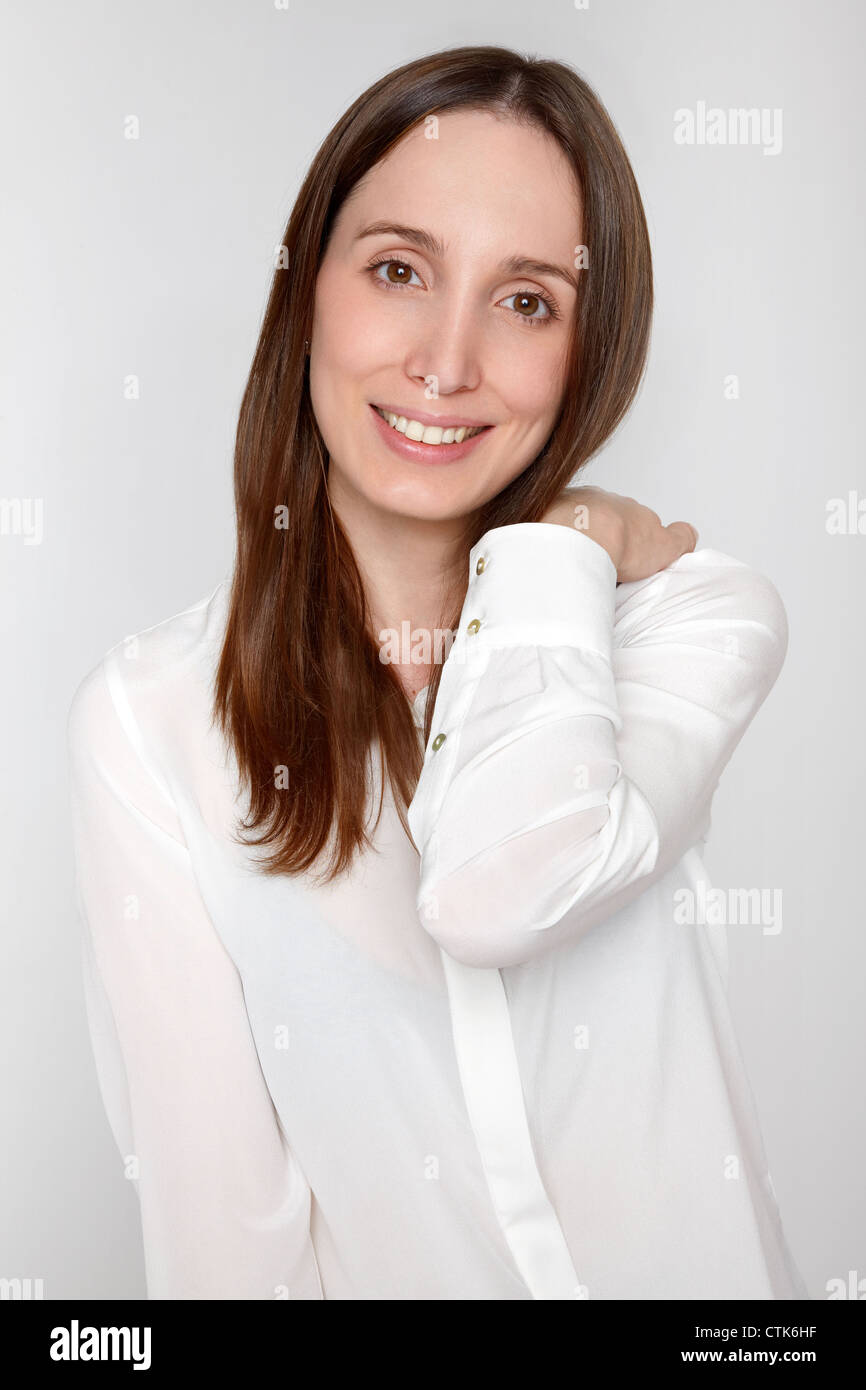 Young girl smiling portrait Stock Photo - Alamy