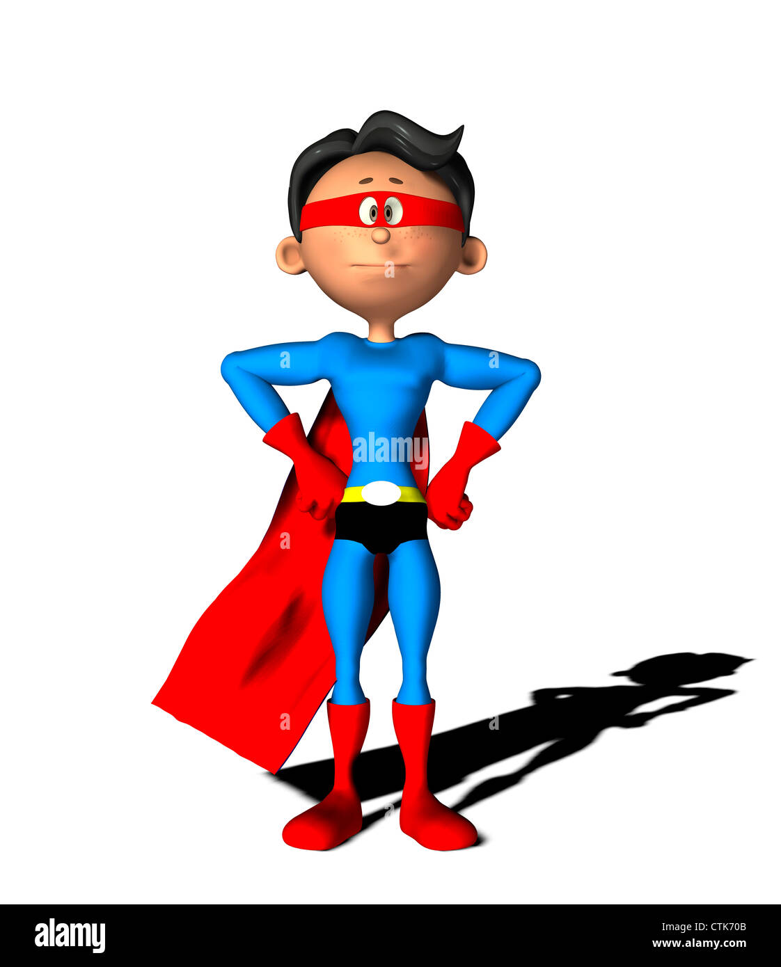 cartoon figure superhero Stock Photo