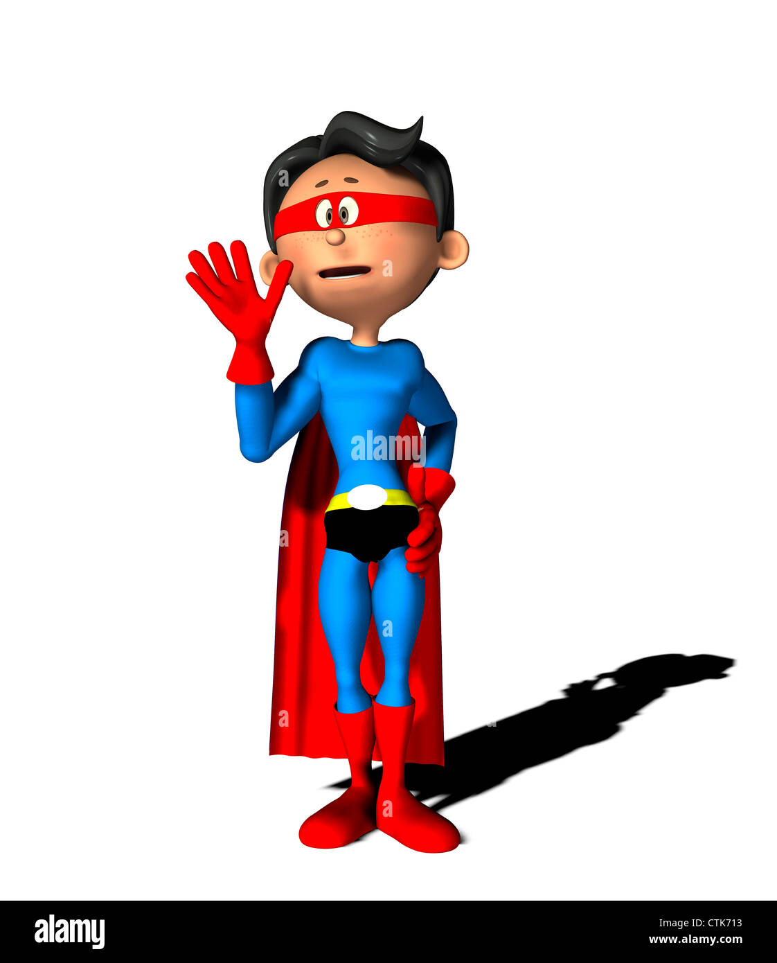 cartoon figure superhero Stock Photo