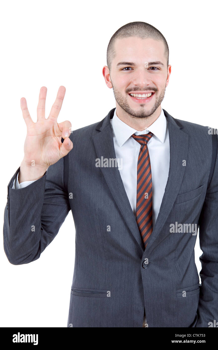 young business man portrait isolated on white Stock Photo - Alamy