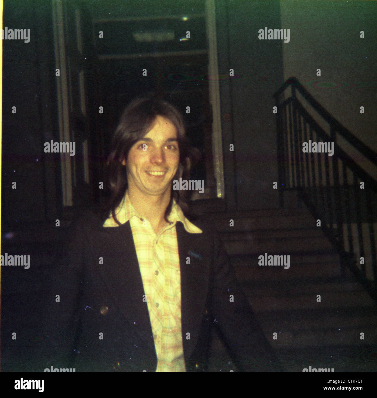 003861 - Denny Laine of Wings outside Abbey Road Studios, London in 1975 Stock Photo