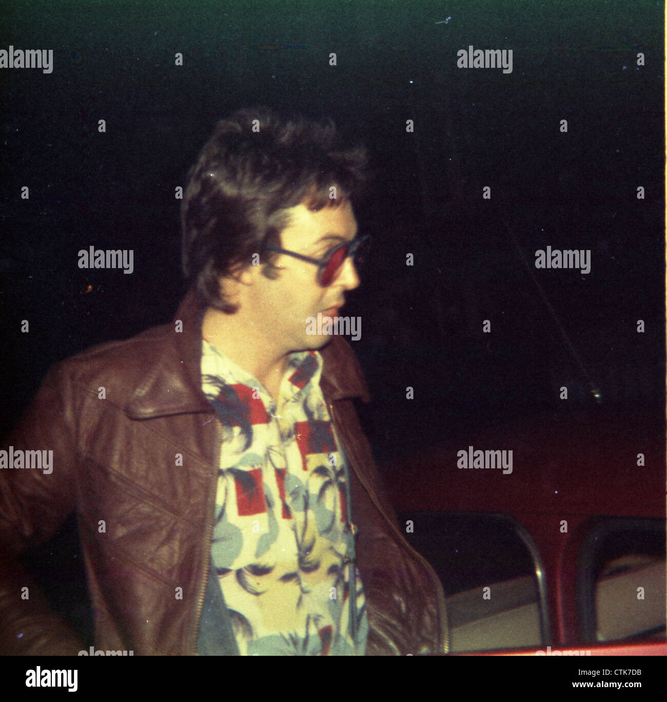 003854 - Paul McCartney outside Abbey Road Studios, London in 1975 Stock Photo