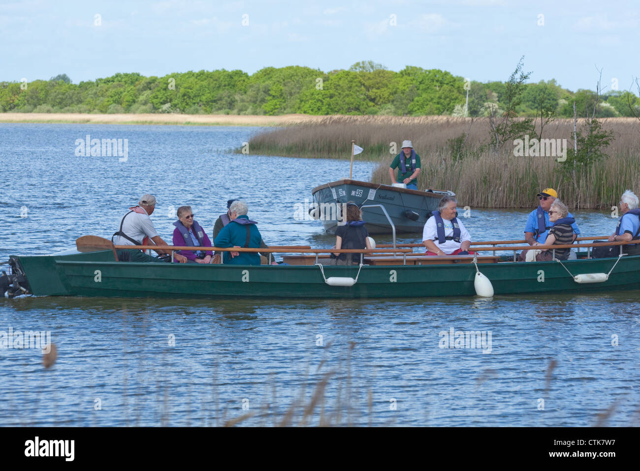 Norfolk Wildlife Trust. Water Trail Guide and electric boats, with