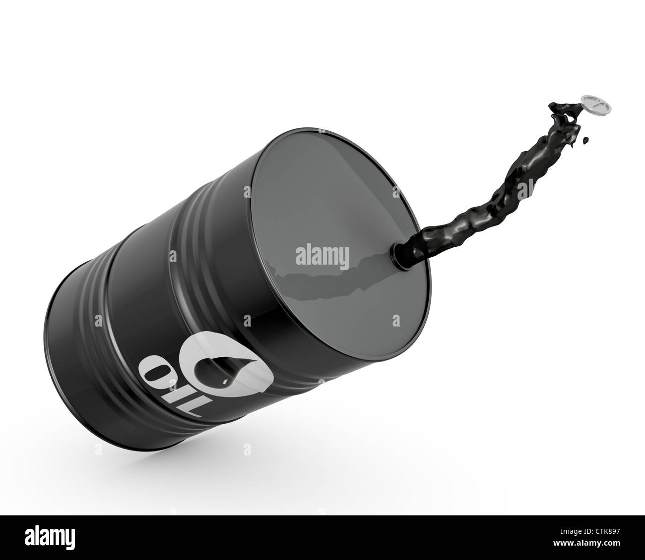 Falling barrel of oil, isolated on white background Stock Photo Alamy