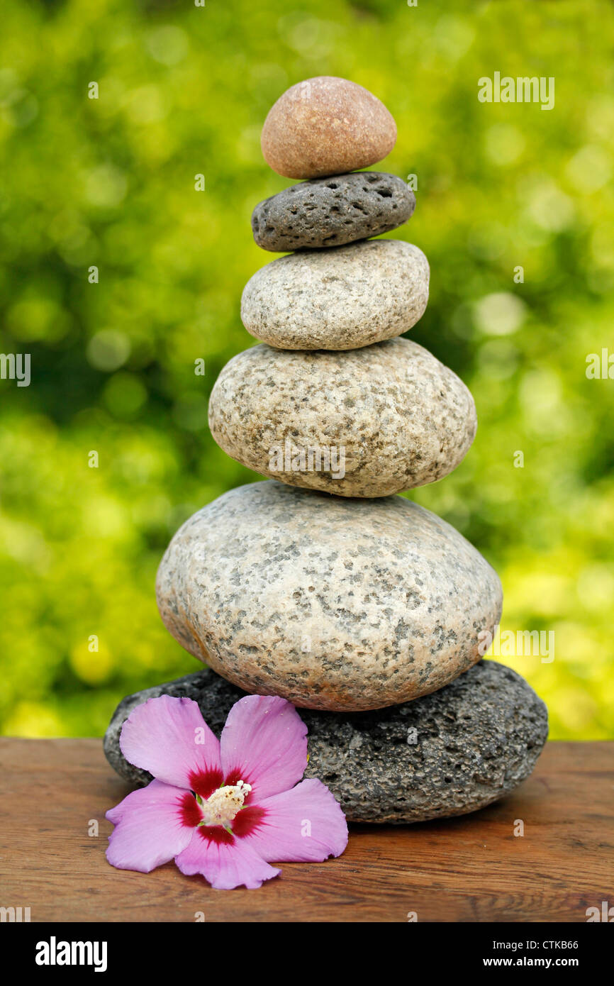 Balanced stones as a stack Stock Photo - Alamy