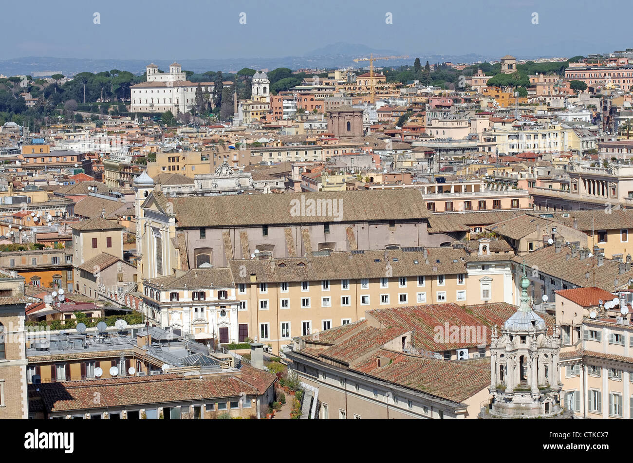 Rome buildings viewed from Vittorio Emanuel Monument Stock Photo - Alamy