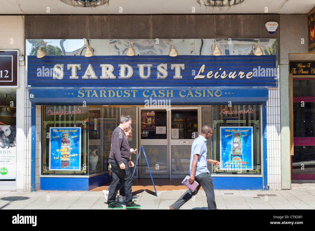Stardust leisure cash casino high street shop front Stock Photo