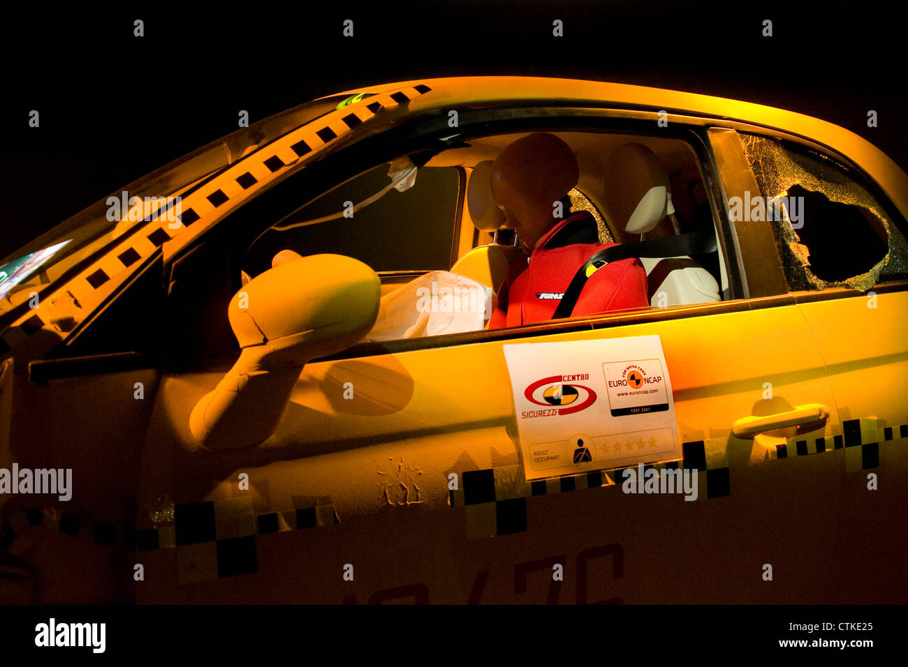 Italy, Piedmont, Turin, Museo dell'automobile, Automobile museum, car crash test Stock Photo Alamy