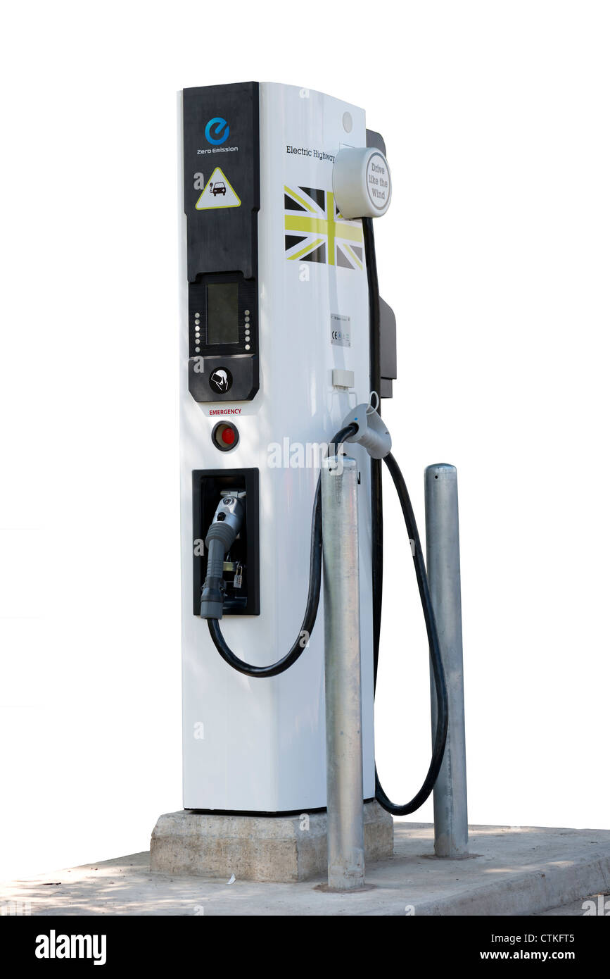 electric car charging station for zero emissions and green future to