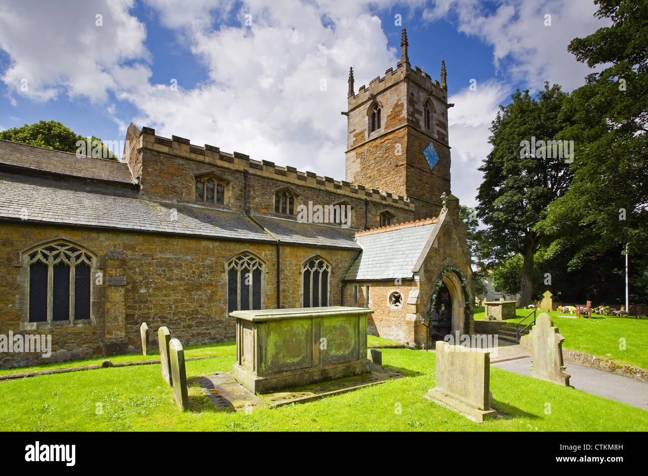 Saint Peter and Saint Paul Church in the market town of Caistor on the edge of the Lincolnshire Wolds Stock Photo
