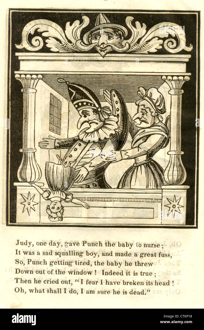 Page from Park's Amusing History of Punch & Judy Stock Photo