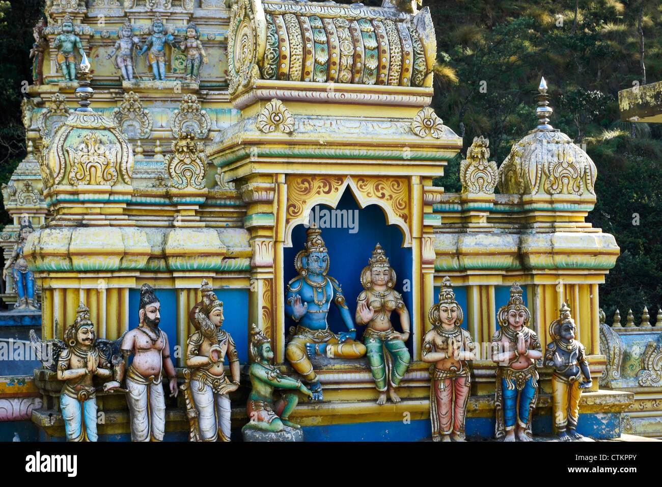 Seetha Amman Hindu temple, Sita Eliya, Hill Country, Sri Lanka Stock Photo
