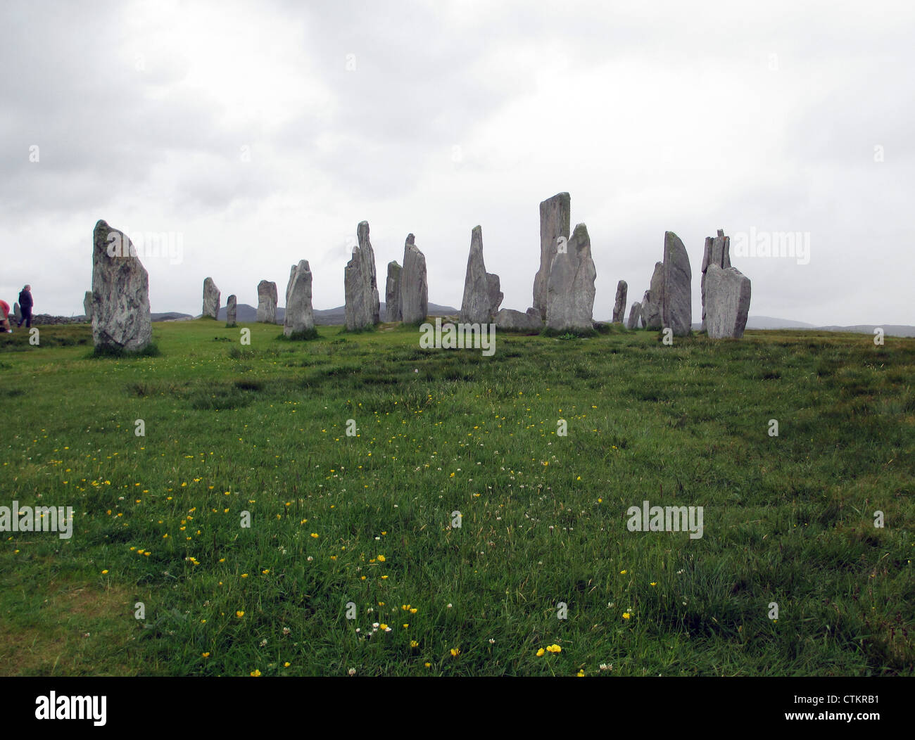 CALLANISH STONES  Main group near Callanish village on west coast of Lewis in the Outer Hebrides of Scotland. Photo Tony Gale Stock Photo