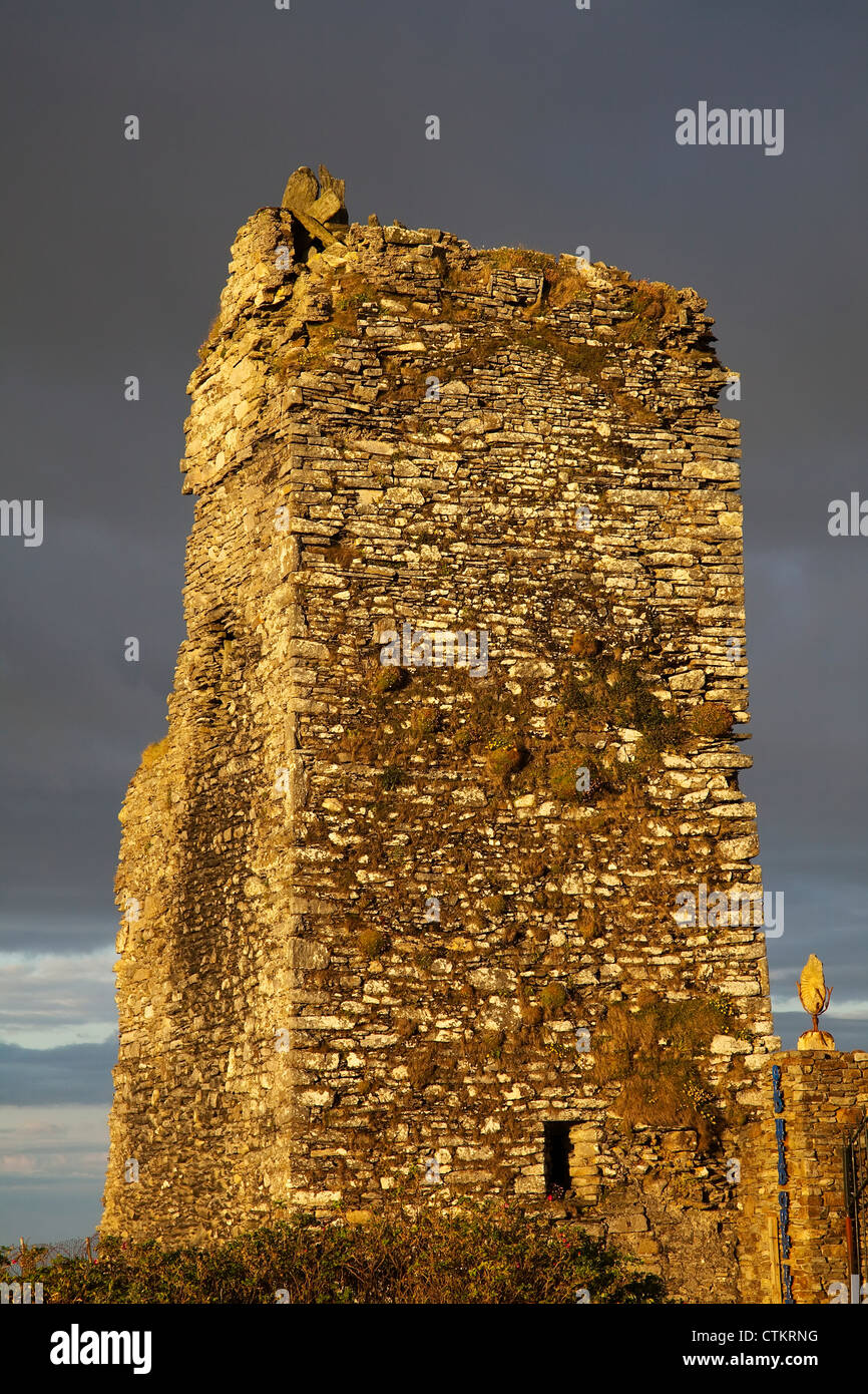 Old Castle Ruins; Old Head Of Kinsale, County Cork, Ireland Stock Photo