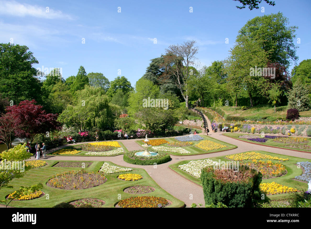 Quarry Gardens Shrewsbury Shropshire England UK Stock Photo Alamy