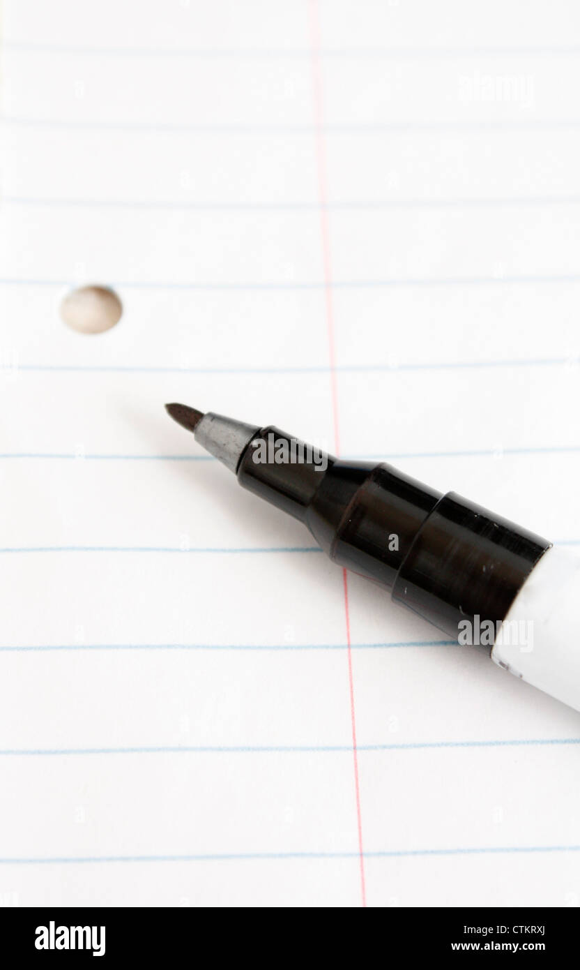Pen and paper Stock Photo