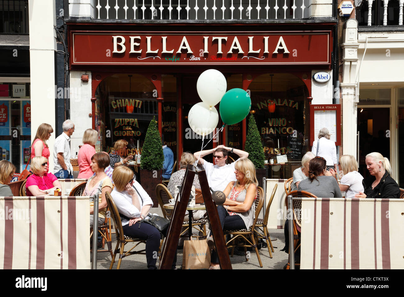 A Bella Italia restaurant in Chester, England, U.K. Stock Photo
