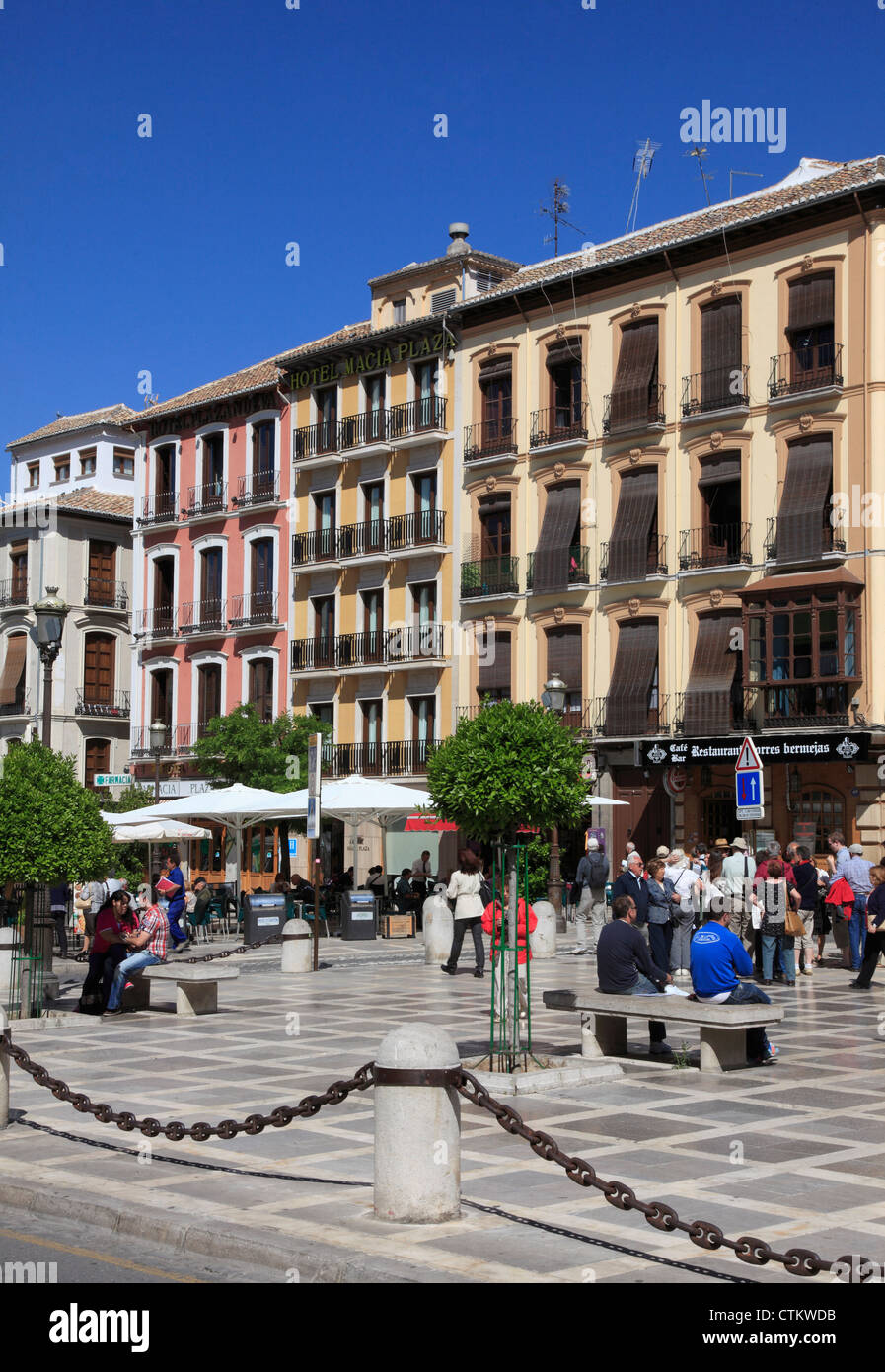 Spain, Andalusia, Granada, Plaza Nueva, Stock Photo