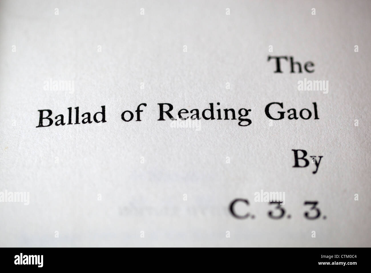 The Ballad of Reading Gaol by Oscar Wilde The Ballad of Reading Gaol by Oscar Wilde
