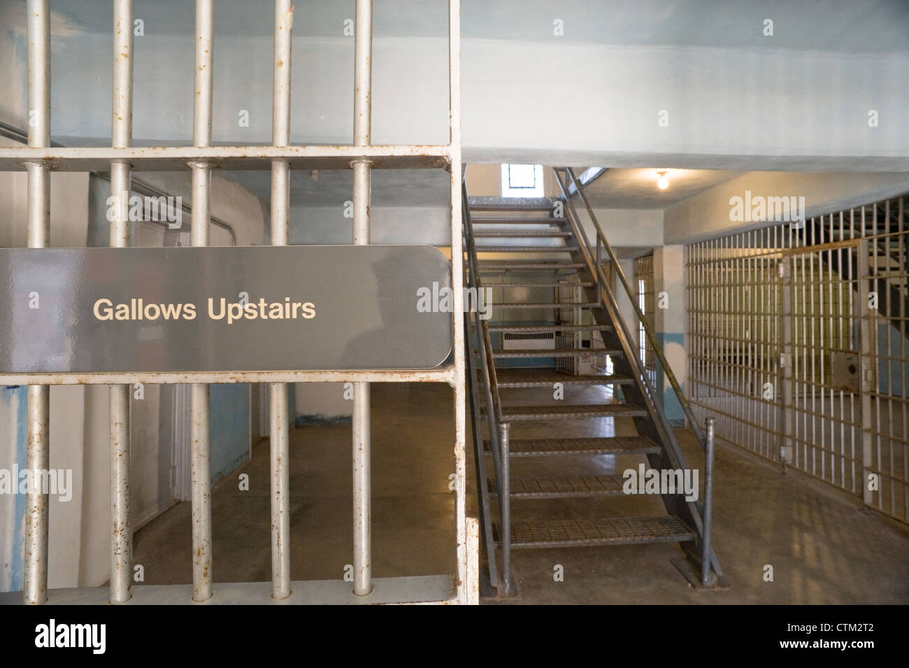 Stairs to death row and the gallows, at the Old Idaho State