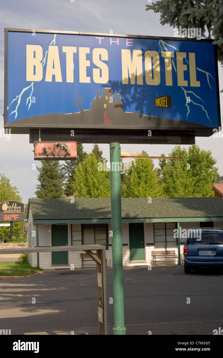 Alfred Hitchcock didn't film here, but one should be wary nonetheless, at  the Bates Motel in Coeur d'Alene, Idaho, USA Stock Photo - Alamy