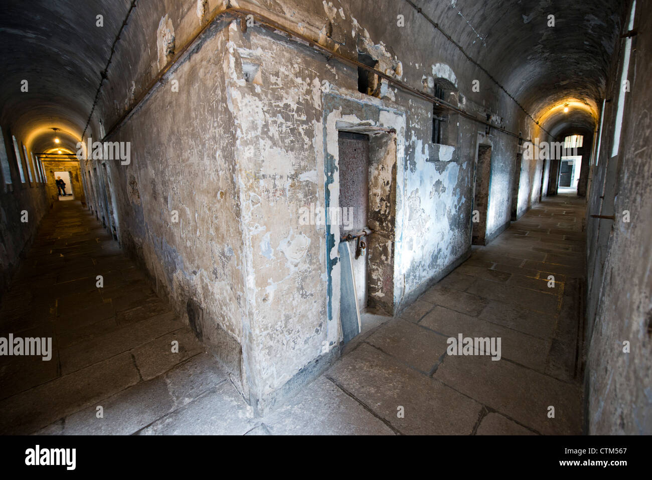 interior of the eastern wing, Kilmainham Gaol (Irish: Príosún Chill Mhaighneann) is a former prison Stock Photo